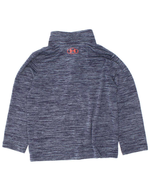 Under Armour Baby-Mädchen-Top mit 1/4-Reißverschluss, langärmlig, 18–24 Monate, blau meliert