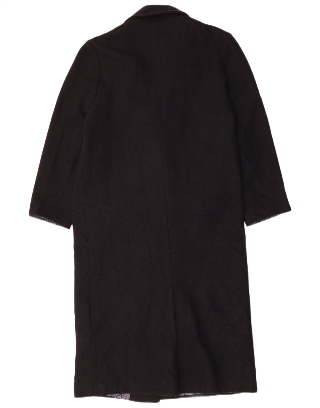 Topshop Damen Zweireihiger Mantel UK 10 Small Marineblaue Wolle