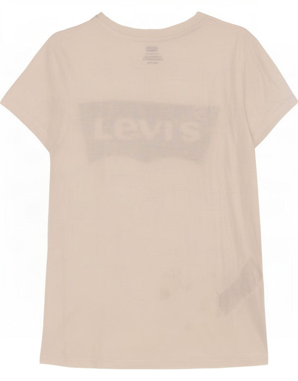 Levi's Damen-T-Shirt mit Grafik, UK 6 XS, weiße Baumwolle