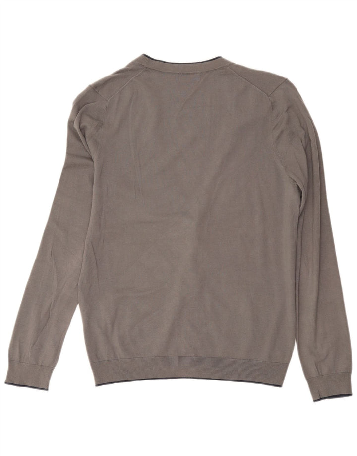 Sisley Herren-Strickjacke, groß, graue Baumwolle