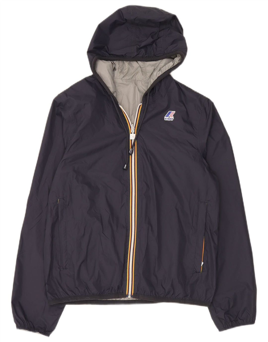 K-Way Reversible Damen-Regenjacke mit Kapuze, UK 14, Mittel, Marineblau, Polyamid