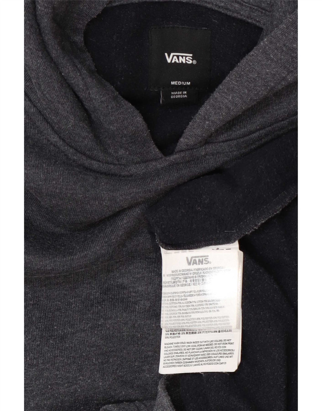 Vans Kapuzenpullover für Jungen, 10–11 Jahre, mittelgraue Baumwolle