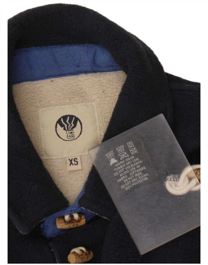 FAT FACE Herren Polartec Loose Fit Polo Neck Fleece Pullover XS Marineblau