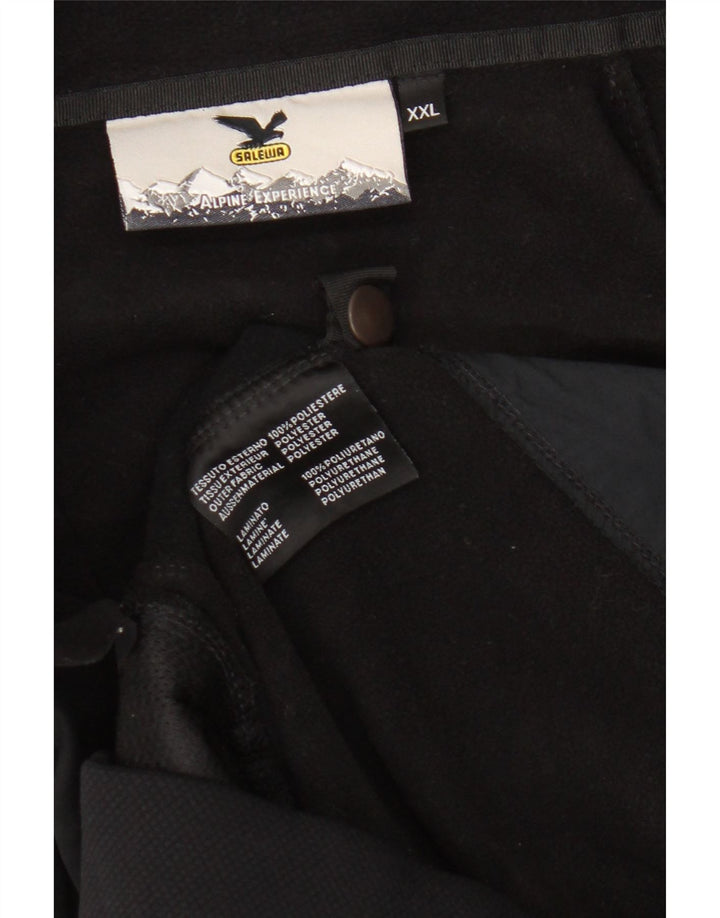 SALEWA Herren-Trainingsanzugoberteil, Jacke, 2XL, Schwarz, Polyester