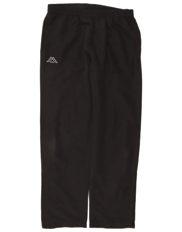 Kappa Herren-Trainingshose, groß, aus schwarzem Polyester