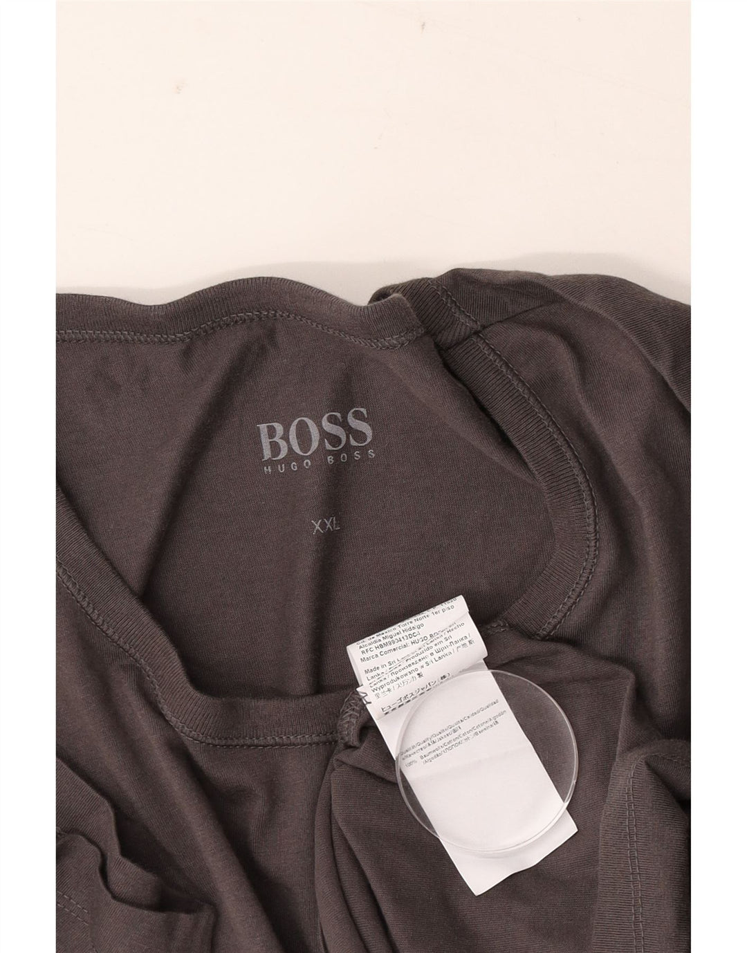 Hugo Boss Herren T-Shirt Top 2XL Grau Baumwolle