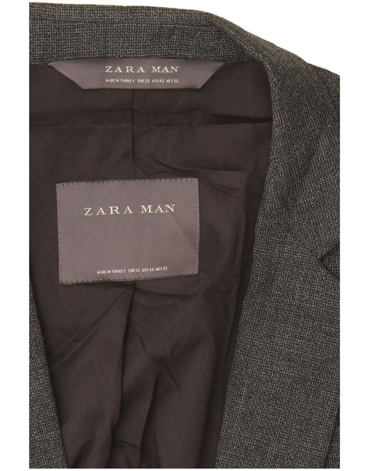 Zara Herren 2-Knopf-Blazerjacke EU 52 XL Grau