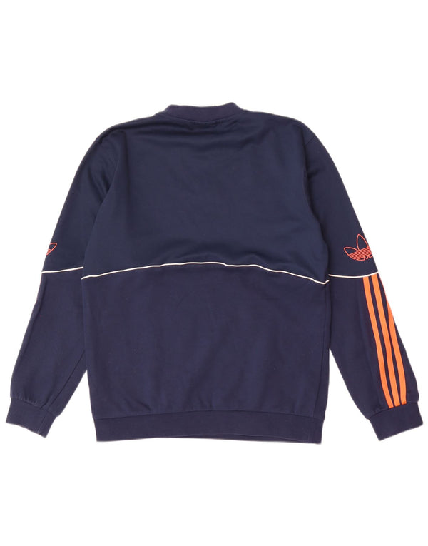 Adidas Herren-Sweatshirt mit Grafik, Größe S, marineblau, Baumwolle
