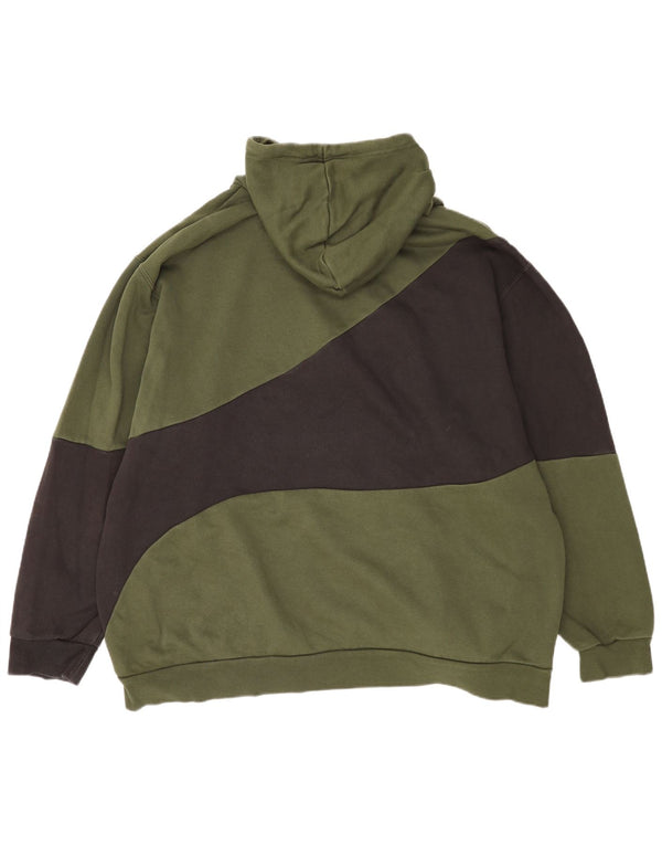 PUMA Herren Kapuzenpullover 4XL Grün Colourblock Baumwolle