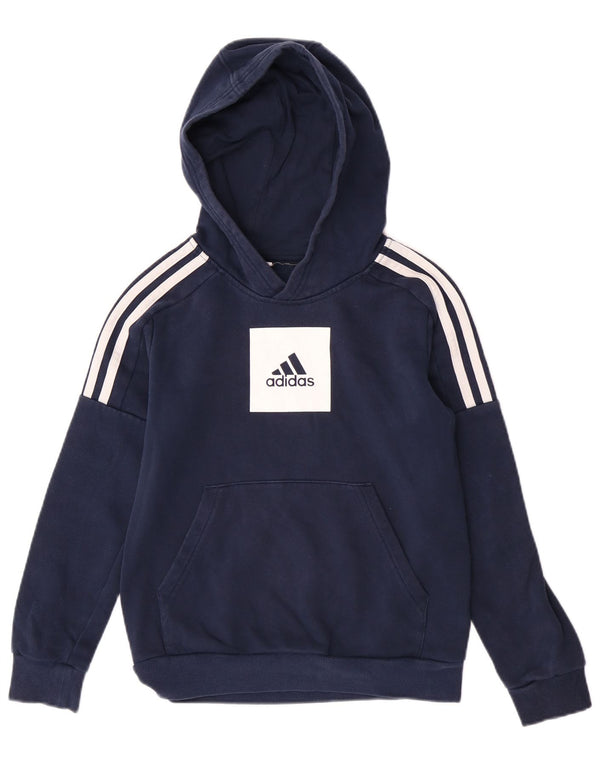 Adidas Jungen Graphic Regular Fit Kapuzenpullover 10–11 Jahre Marineblaue Baumwolle