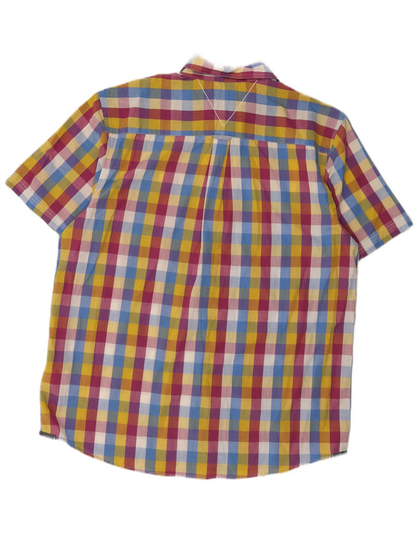 White Stuff Herren-Kurzarmhemd mit klassischer Passform, XL, mehrfarbig, Gingham