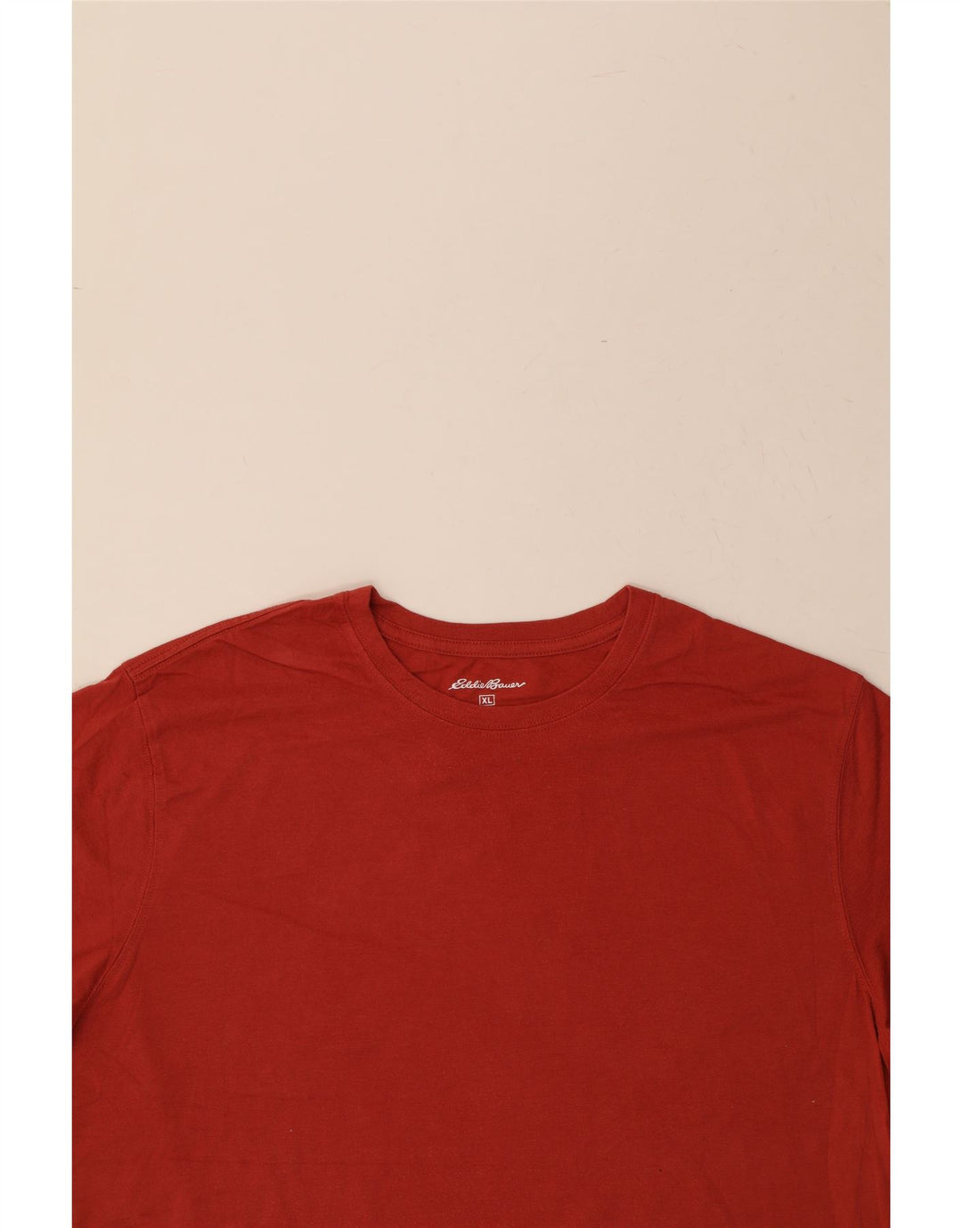 EDDIE BAUER Mens T-Shirt Top XL Red Cotton Vintage Eddie Bauer and Second-Hand Eddie Bauer from Messina Hembry 