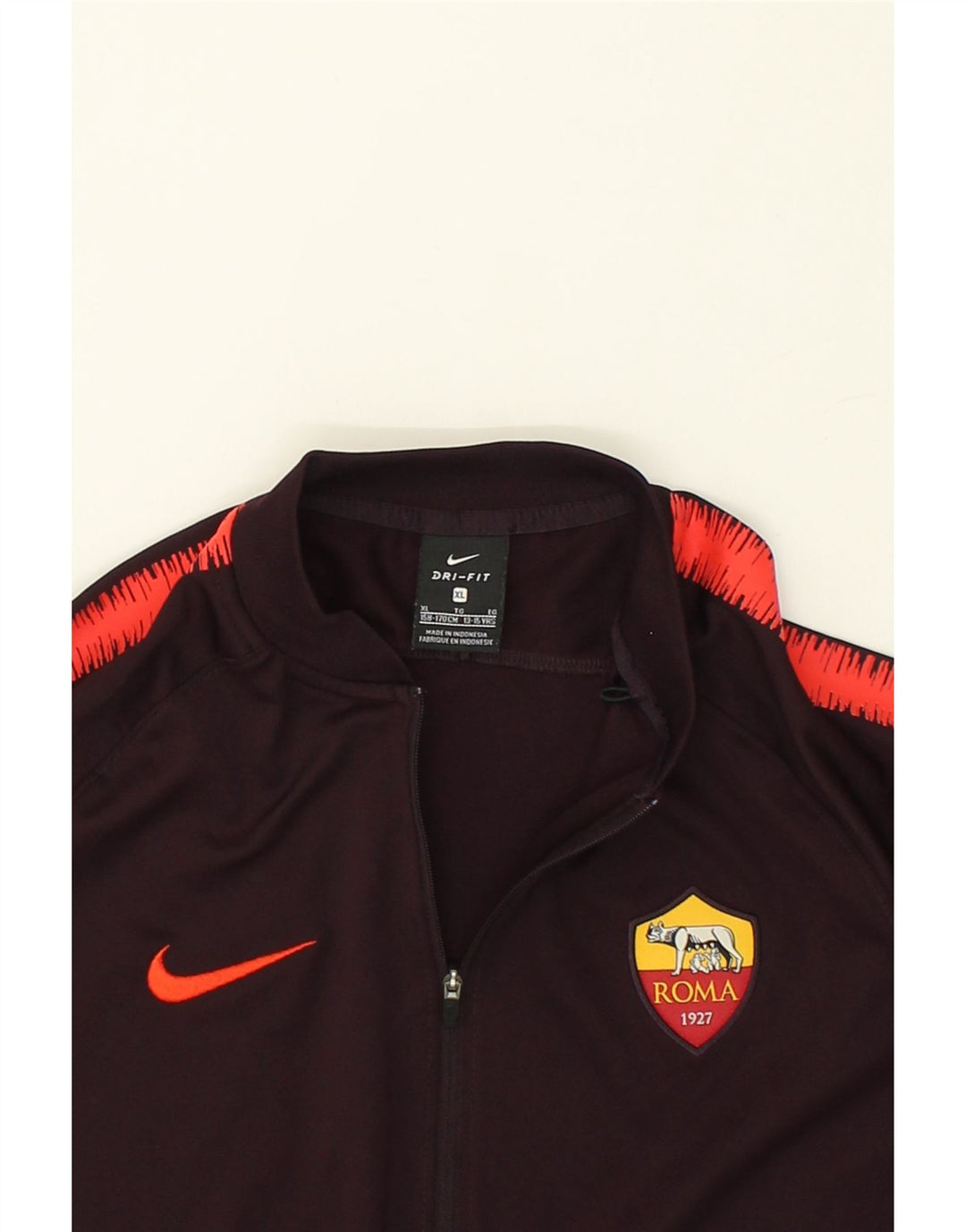 NIKE Boys Dri Fit Tracksuit Top Jacket 13-14 Years XL  Burgundy Polyester Vintage Nike and Second-Hand Nike from Messina Hembry 