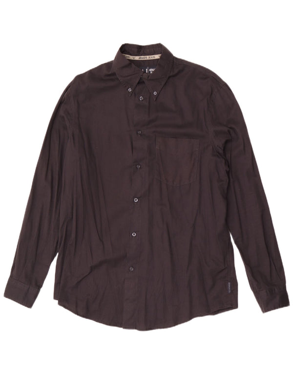 Armani Jeans Herrenhemd Large Schwarz