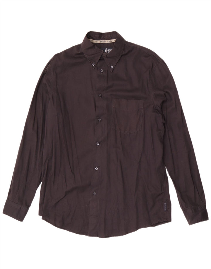 Armani Jeans Herrenhemd Large Schwarz