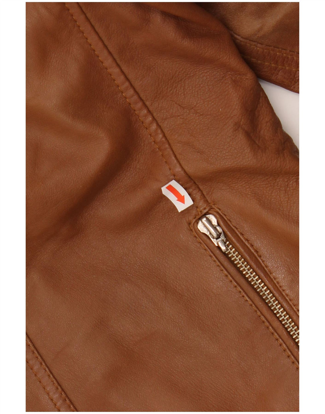 Vintage Herren Leder Bikerjacke UK 40 Großes braunes Leder