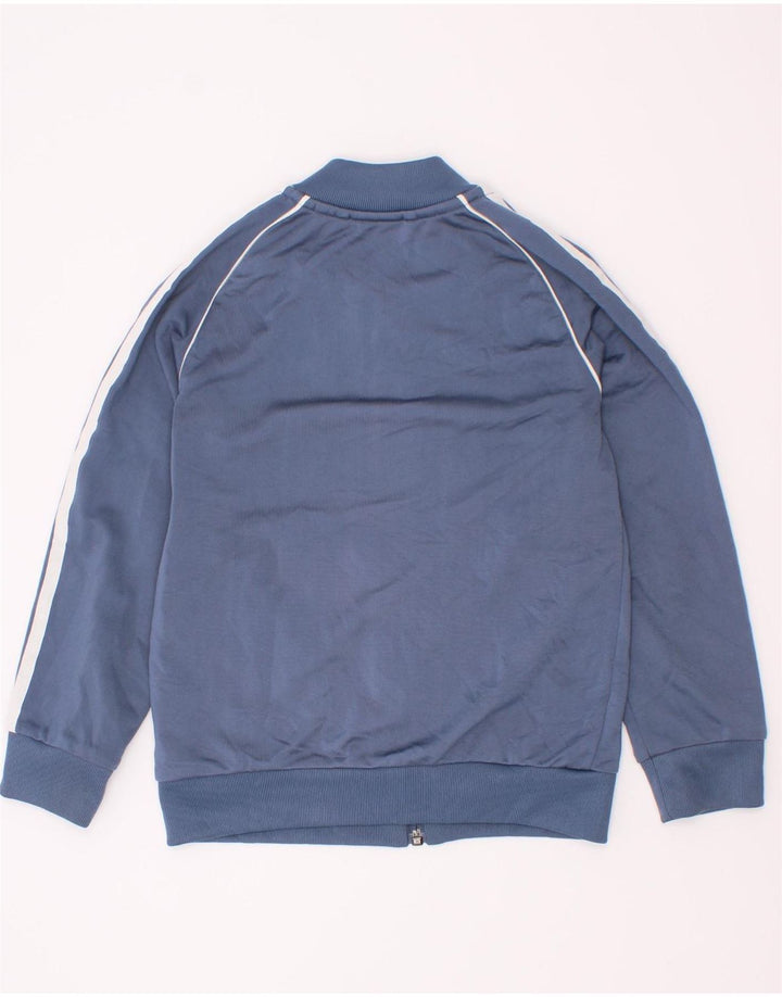Adidas Jungen Grafik-Trainingsanzug-Top-Jacke, 5–6 Jahre, blaues Farbblockdesign