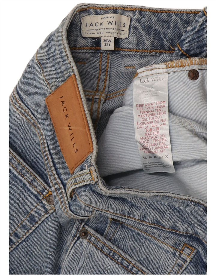 Jack Wills Herren Slim Jeans W30 L32 Blaue Baumwolle
