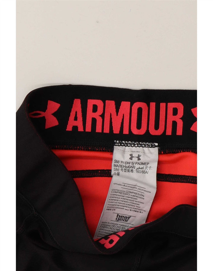 Under Armour Damen Heat Gear Leggings UK 10 Kleines rotes geometrisches Polyester