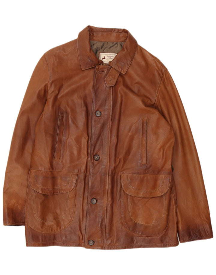 Vintage Herren Lederjacke UK 42 XL Braunes Leder