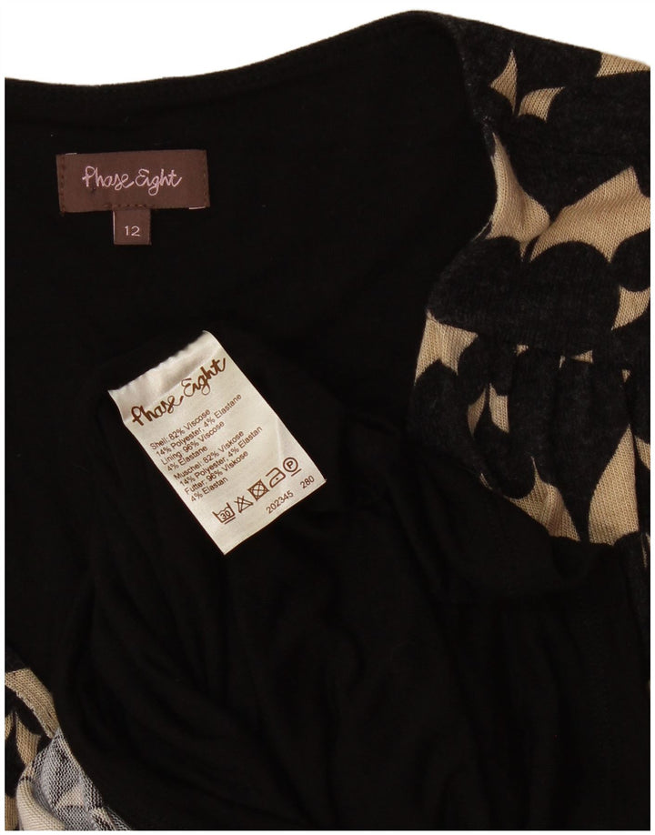 Phase Eight Damen-Etuikleid mit abstraktem Muster, Gr. 12, mittelschwarz