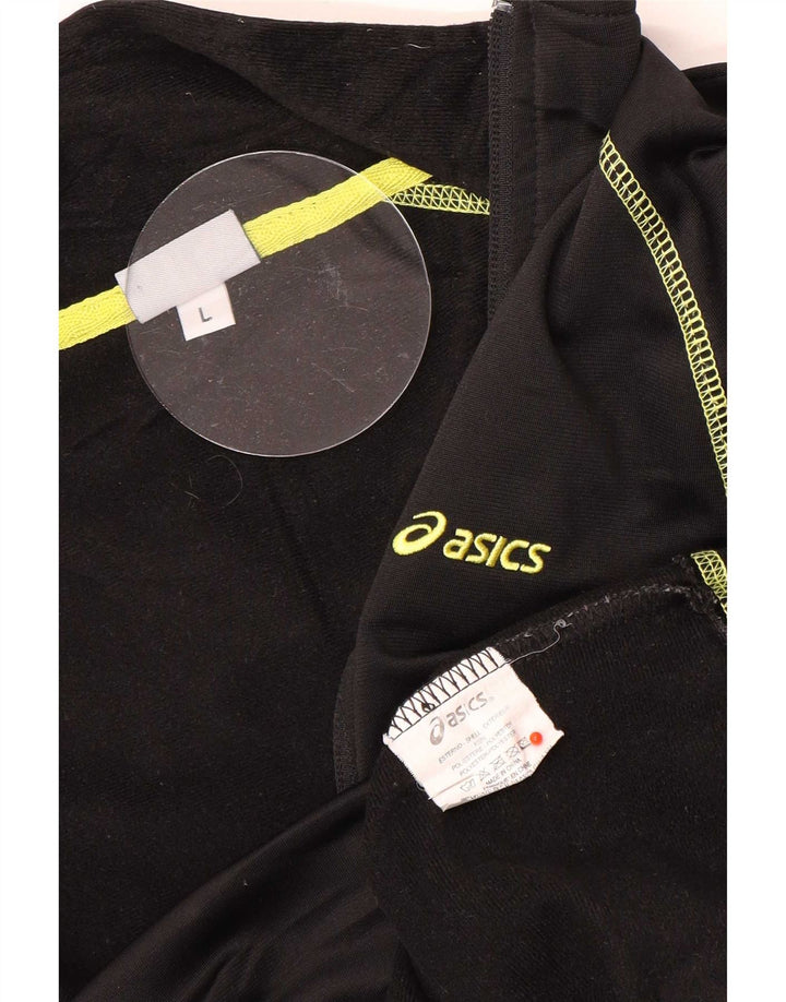 Asics Damen-Trainingsanzug-Top-Jacke UK 14 Large Schwarz Polyester