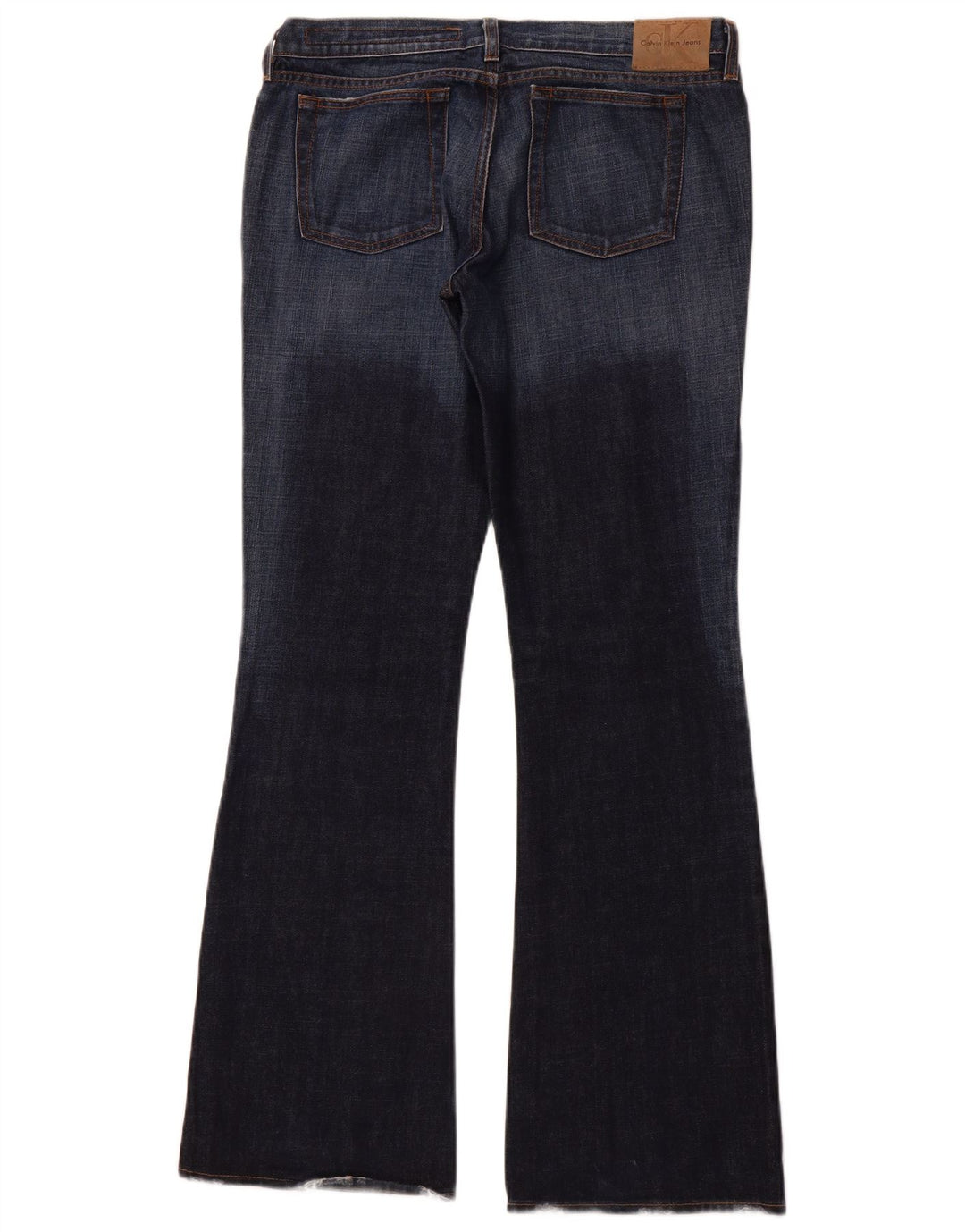 CALVIN KLEIN Damen Bootcut-Jeans W32 L33 Marineblaue Baumwolle