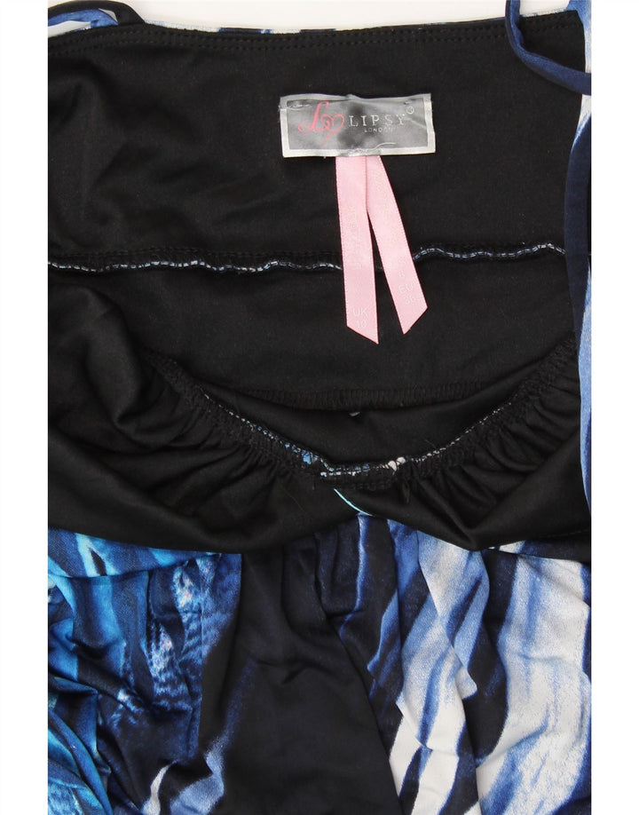 Lipsy Ärmelloses Damen-Maxikleid, Gr. 40, Größe S, blau, geblümt