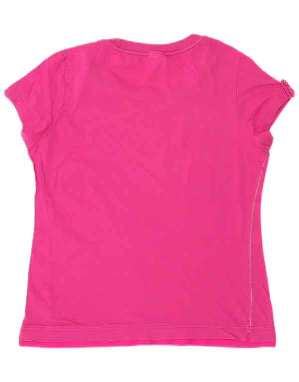 Champion Damen Easy Fit Graphic T-Shirt Top UK 16 Large Pink