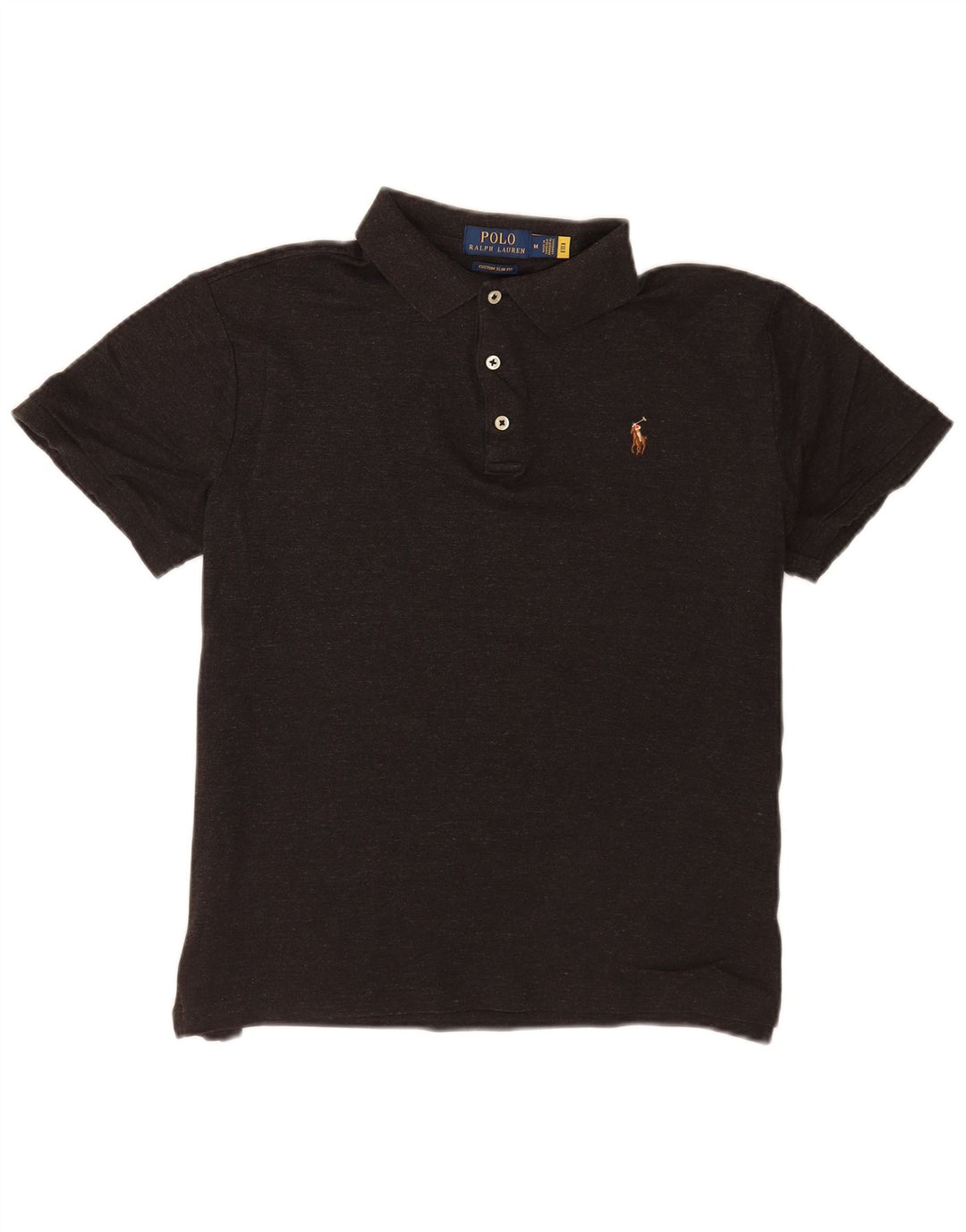 Polo Ralph Lauren Herren Custom Slim Fit Hemd aus mittelgrauer Baumwolle