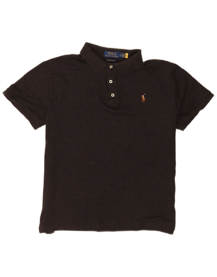 Polo Ralph Lauren Herren Custom Slim Fit Hemd aus mittelgrauer Baumwolle