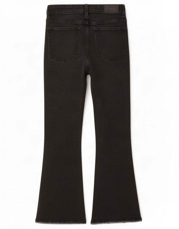 Zara Damen Schlagjeans EU 36 XS W26 L26 Schwarz