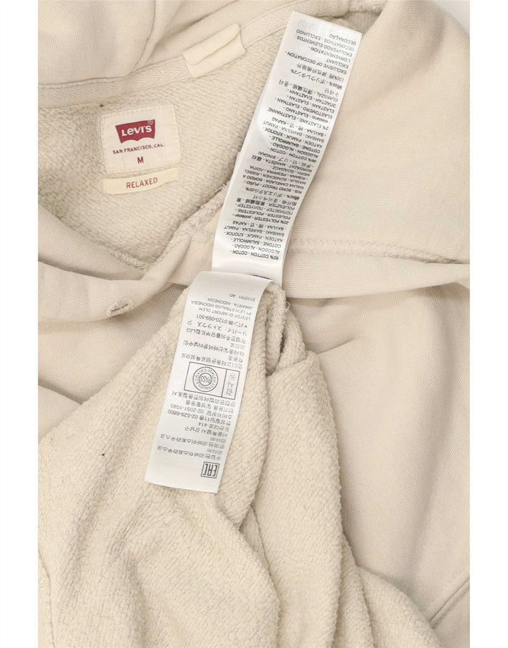 Levi's Herren Relaxed Hoodie Pullover aus mittelweißer Baumwolle