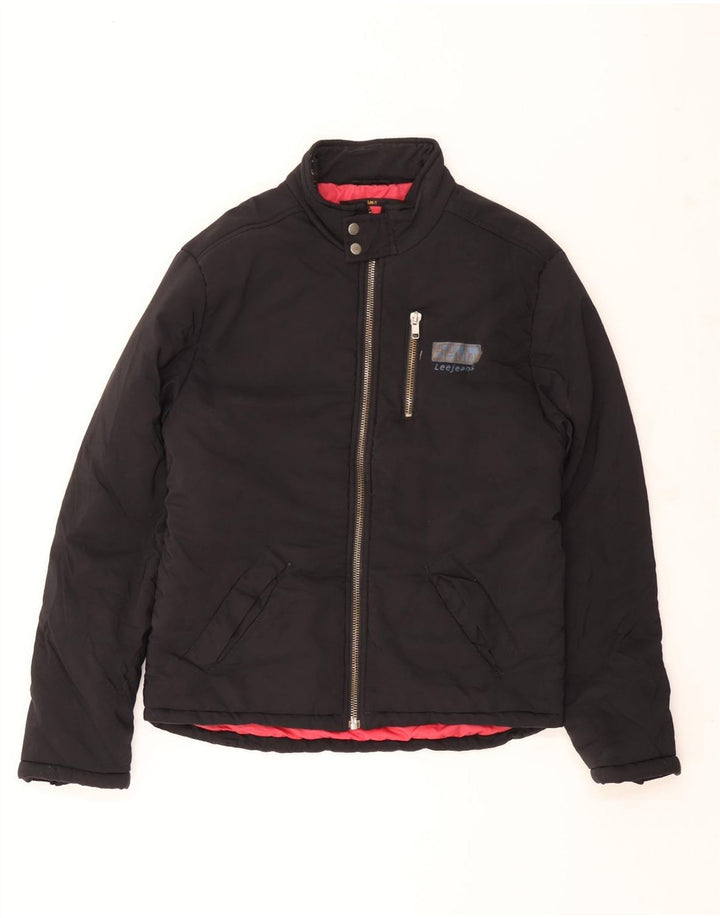 Lee Herren Wattierte Jacke UK 42 XL Schwarz Polyester