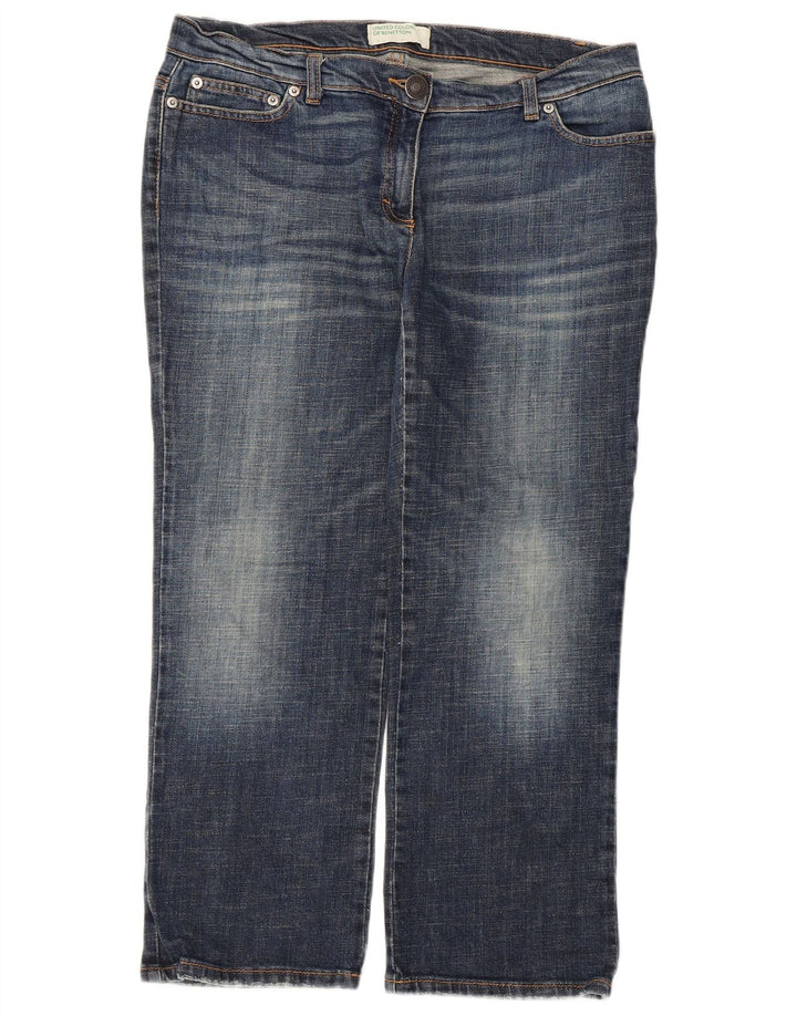 Benetton Damen Kurzjeans W34 L25 Blau