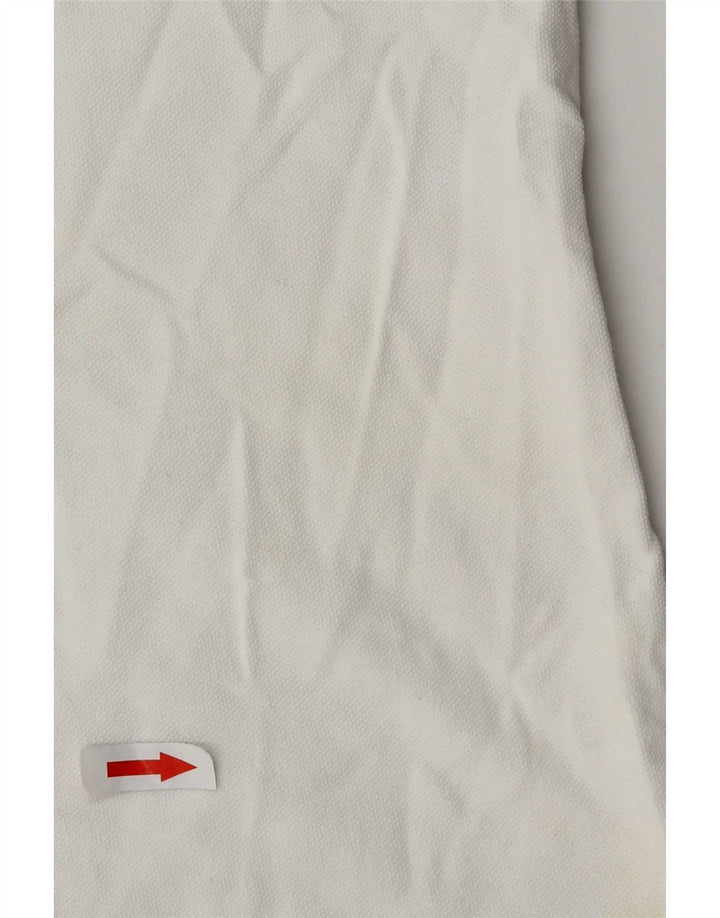 Diadora Herren-Poloshirt aus mittelweißer, gestreifter Baumwolle