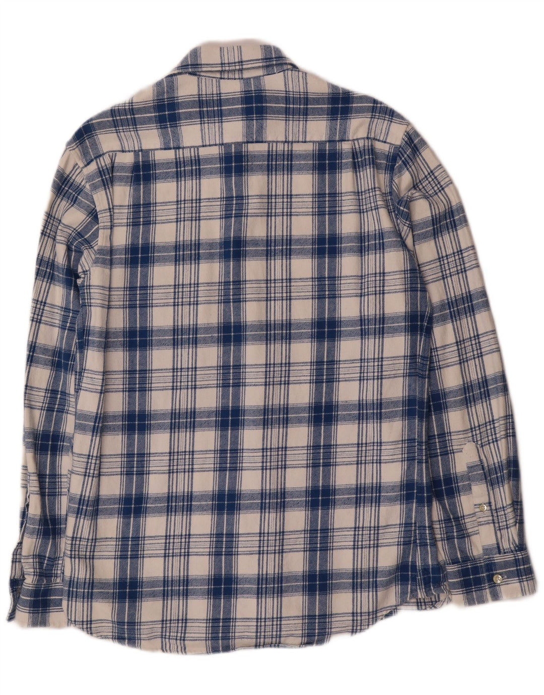 Jack Wills Herren-Flanellhemd aus mittelblau karierter Baumwolle