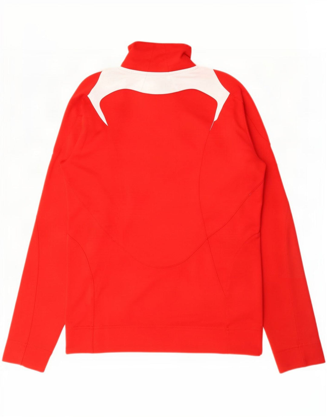 Adidas Damen-Trainingsanzug-Top-Jacke, UK 10, klein, rotes Farbblock-Polyester