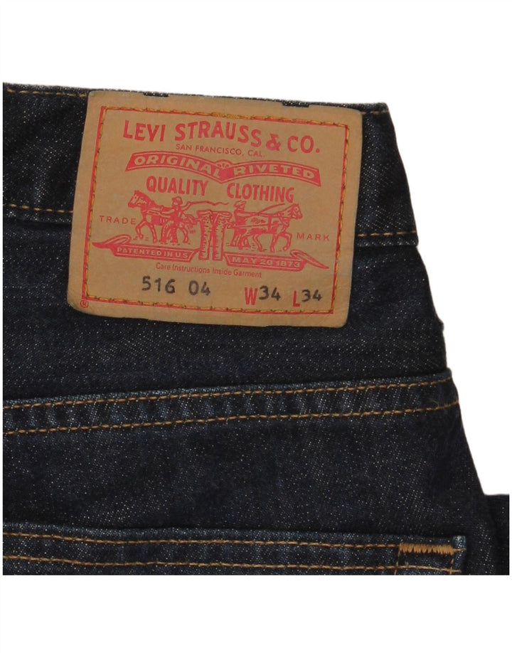 Levi's Damen 516 Bootcut Jeans W34 L34 Blau
