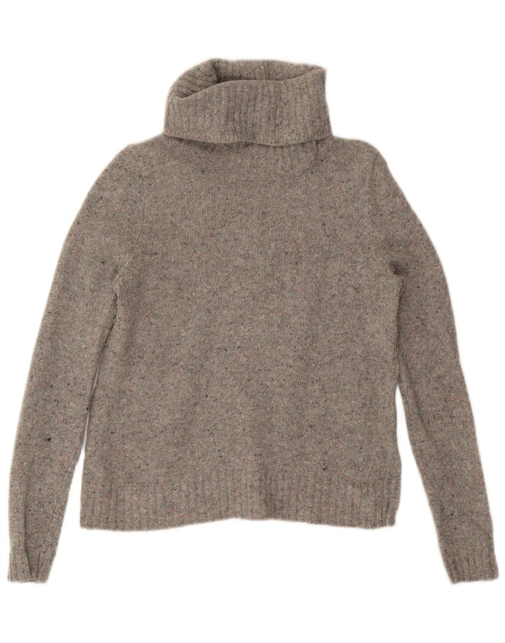 J. CREW Damen-Pullover mit Rollkragen, Gr. 10, Größe S, Grau meliert