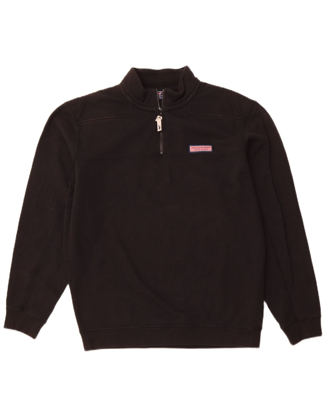 VINEYARD VINES Herren-Sweatshirt mit lockerer Passform und Reißverschluss, Mittelschwarz