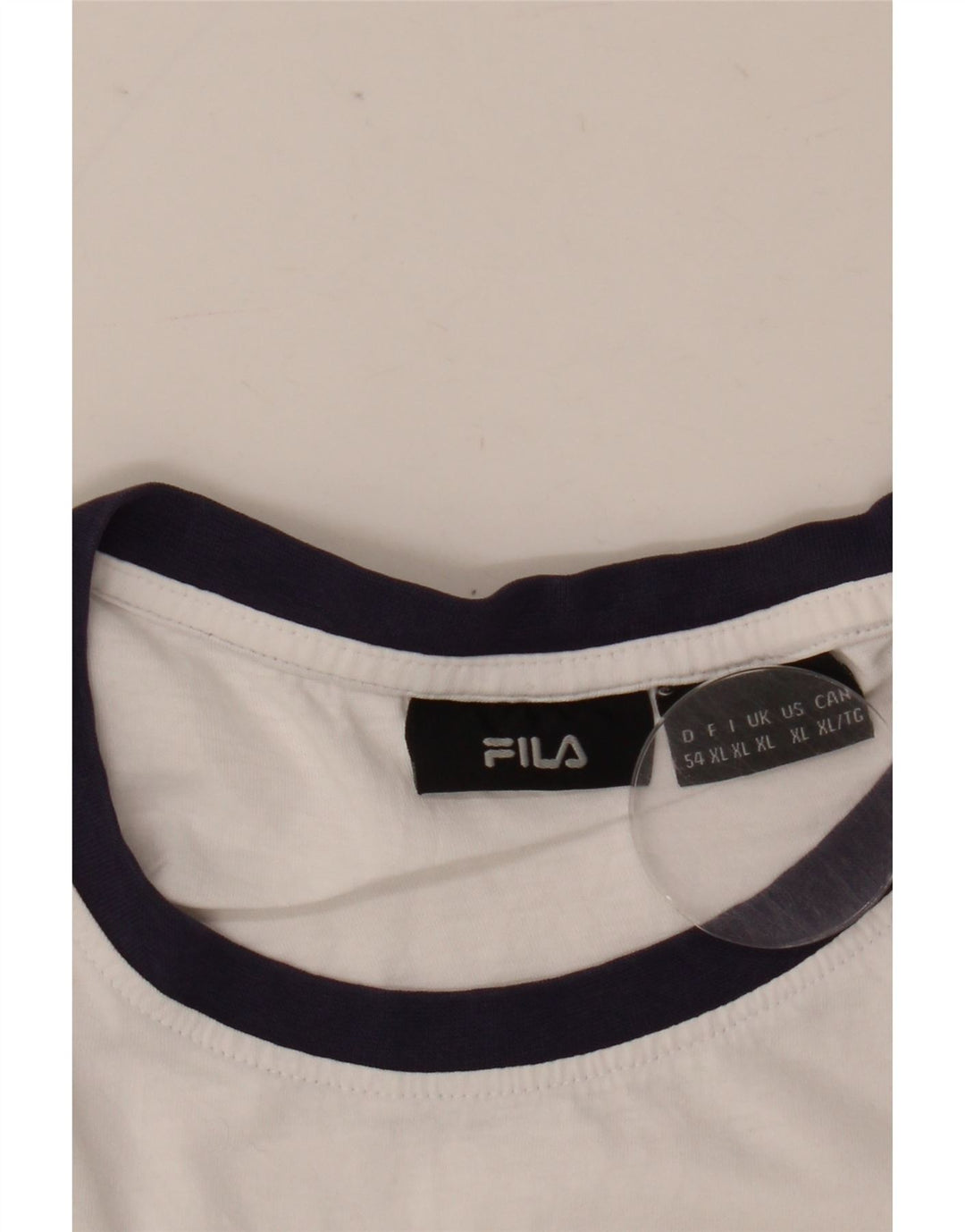 Fila Herren Grafik T-Shirt Top XL Weiß