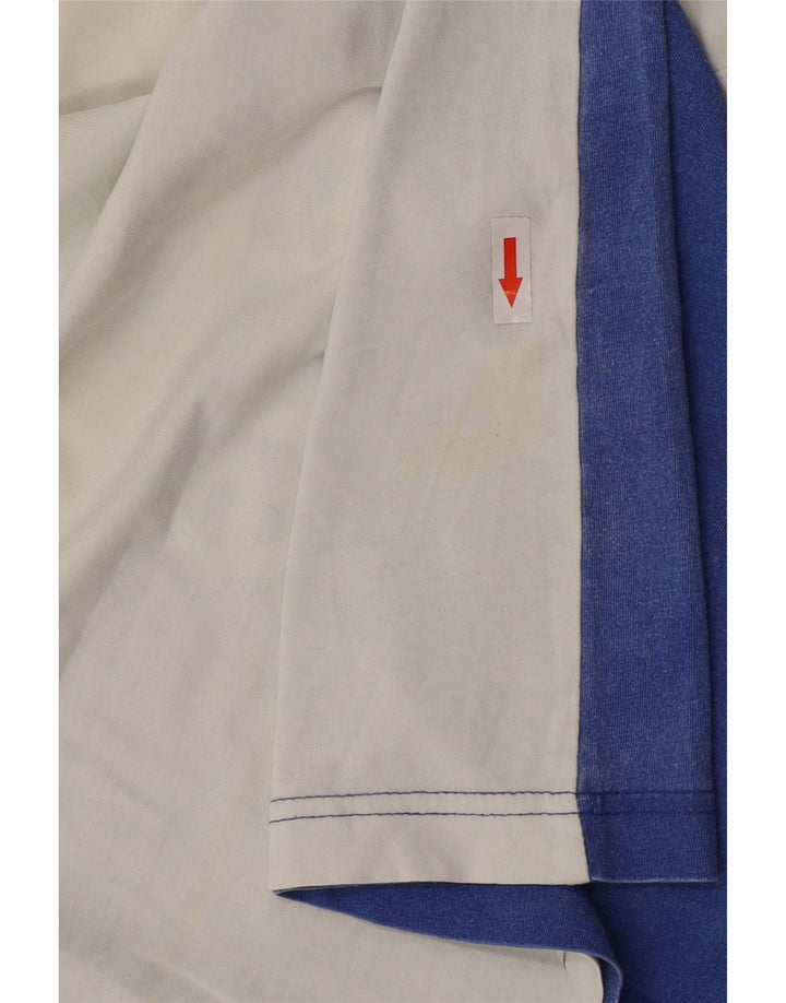Adidas Herren Grafik-Trägershirt, mittelweiße Colourblock-Baumwolle