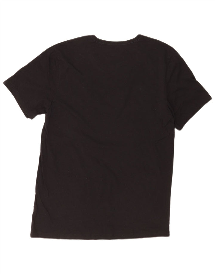 Hugo Boss Herren T-Shirt Top Large Schwarz Baumwolle