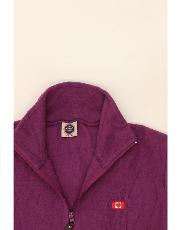 CANADA LOGAN Womens Fleece Jacket UK 14 Medium Purple Polyester Vintage Canada Logan and Second-Hand Canada Logan from Messina Hembry 