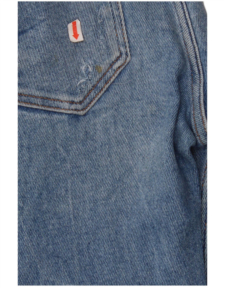 ZARA Damen Crop Distressed Skinny Jeans EU 40 Medium W30 L26 Blaue Baumwolle