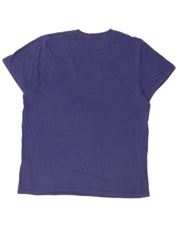 VANS Herren Custom Fit Grafik T-Shirt Top XL Blau Baumwolle