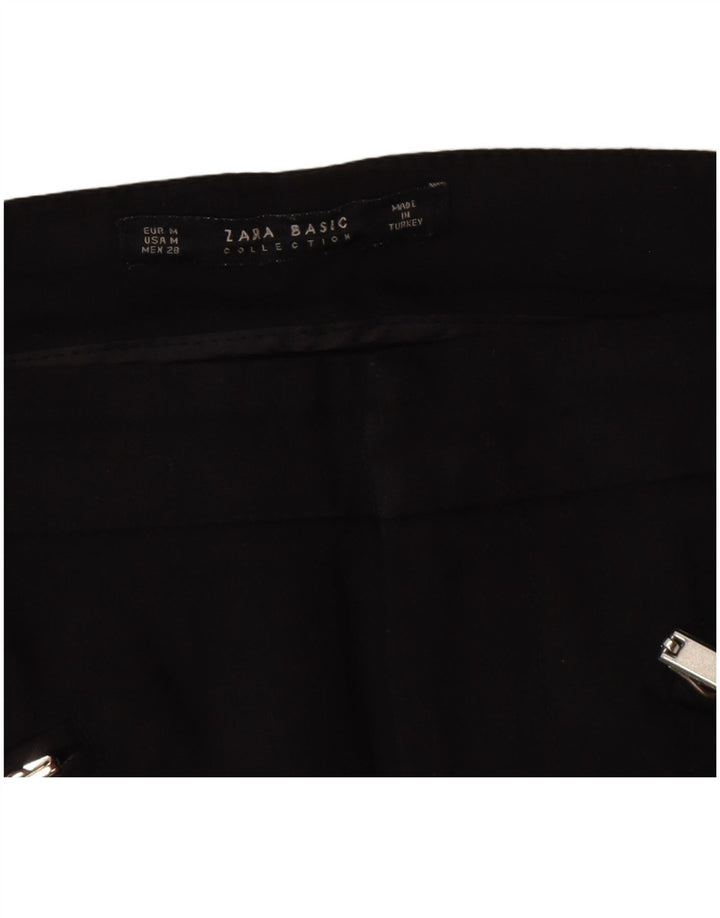 Schmale Freizeithose für Damen von Zara, Größe M, W28, L28, Schwarz