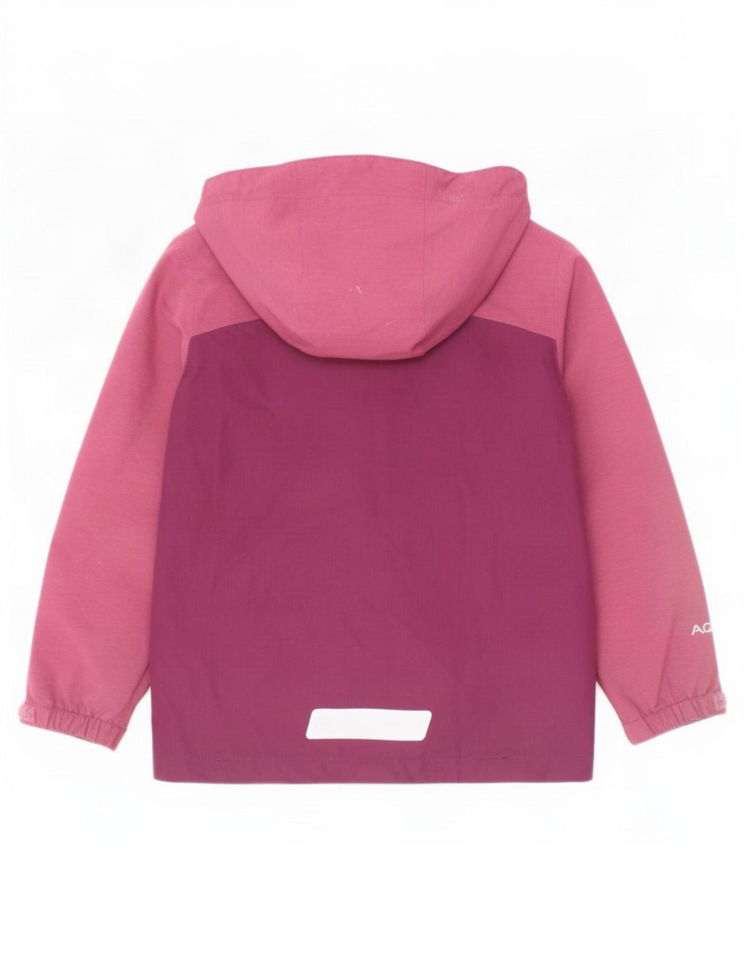 Berghaus Mädchen-Regenjacke mit Kapuze, 5–6 Jahre, kastanienbraunes Farbblock-Polyester