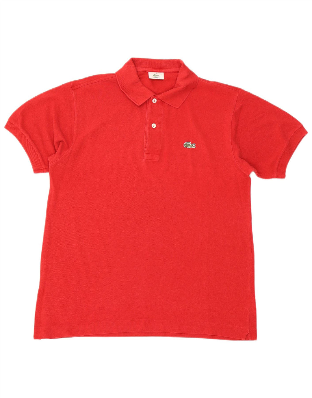 Lacoste Herren-Poloshirt, Größe 4, mittelrote Baumwolle
